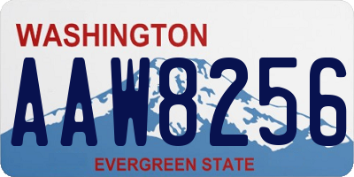 WA license plate AAW8256