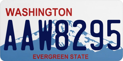 WA license plate AAW8295