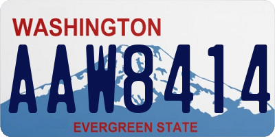 WA license plate AAW8414
