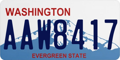 WA license plate AAW8417