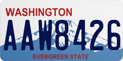 WA license plate AAW8426