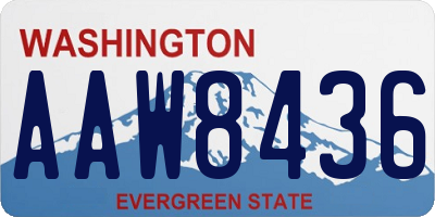 WA license plate AAW8436