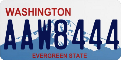 WA license plate AAW8444