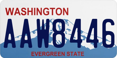 WA license plate AAW8446