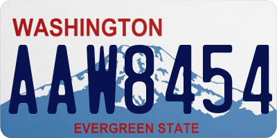 WA license plate AAW8454