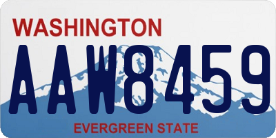 WA license plate AAW8459