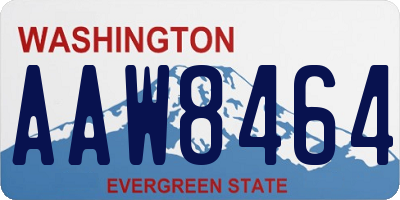 WA license plate AAW8464
