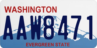 WA license plate AAW8471