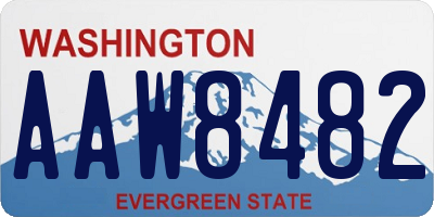 WA license plate AAW8482
