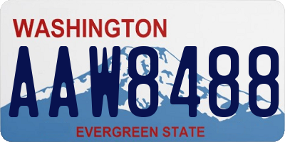 WA license plate AAW8488