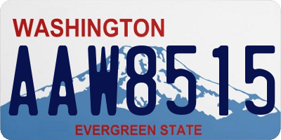 WA license plate AAW8515