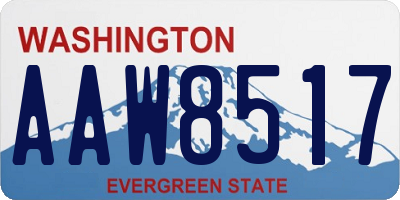WA license plate AAW8517