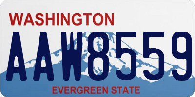 WA license plate AAW8559
