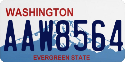 WA license plate AAW8564