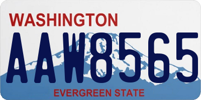WA license plate AAW8565