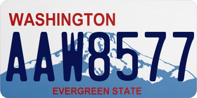 WA license plate AAW8577