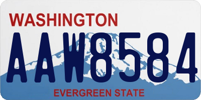 WA license plate AAW8584