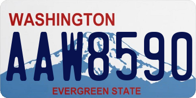 WA license plate AAW8590