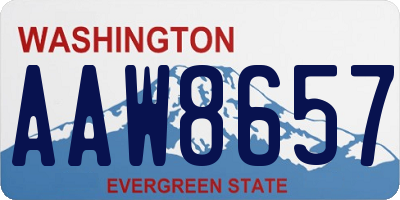 WA license plate AAW8657