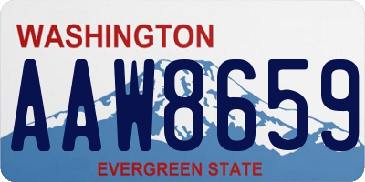 WA license plate AAW8659