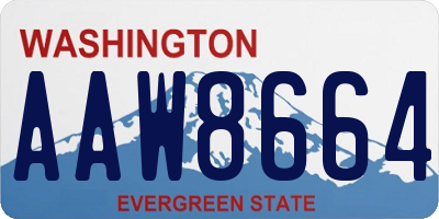WA license plate AAW8664