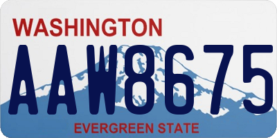 WA license plate AAW8675