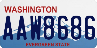WA license plate AAW8686