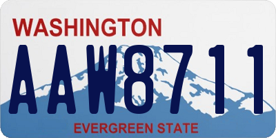 WA license plate AAW8711