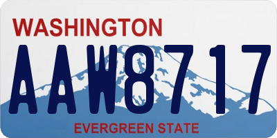 WA license plate AAW8717