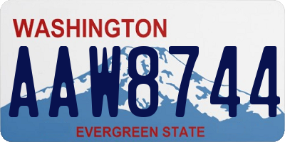 WA license plate AAW8744