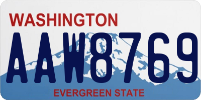 WA license plate AAW8769