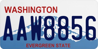 WA license plate AAW8856
