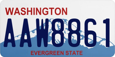 WA license plate AAW8861