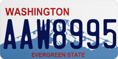 WA license plate AAW8995