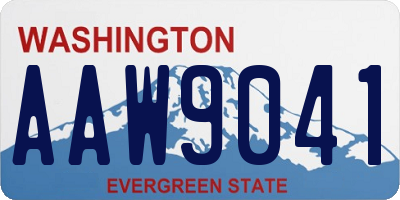 WA license plate AAW9041