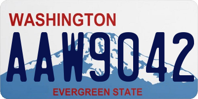 WA license plate AAW9042