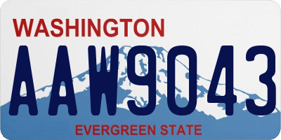 WA license plate AAW9043