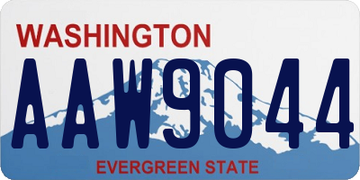 WA license plate AAW9044