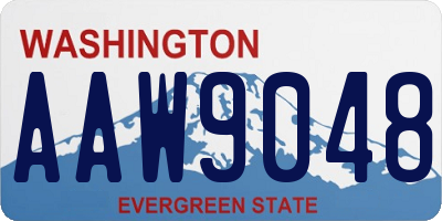 WA license plate AAW9048