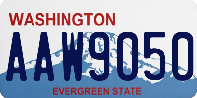 WA license plate AAW9050