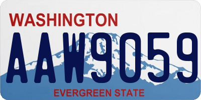 WA license plate AAW9059