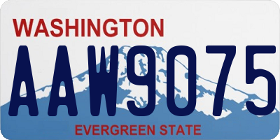 WA license plate AAW9075