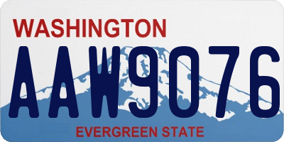 WA license plate AAW9076