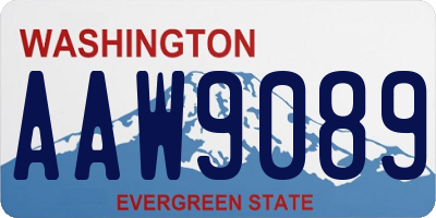 WA license plate AAW9089