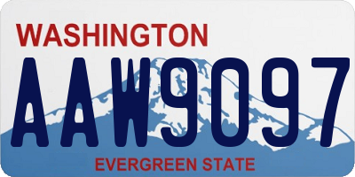 WA license plate AAW9097