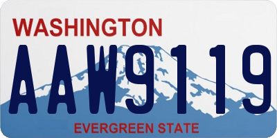 WA license plate AAW9119