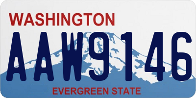 WA license plate AAW9146