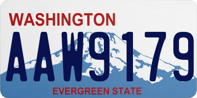 WA license plate AAW9179