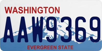 WA license plate AAW9369