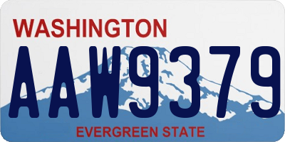 WA license plate AAW9379